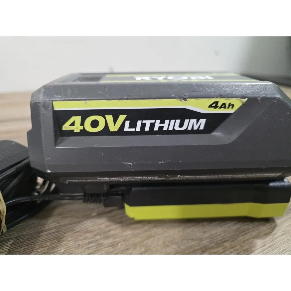 RYOBI 40V 4Ah Lithium-Ion Battery Pack with RYOBI Charger, Black
